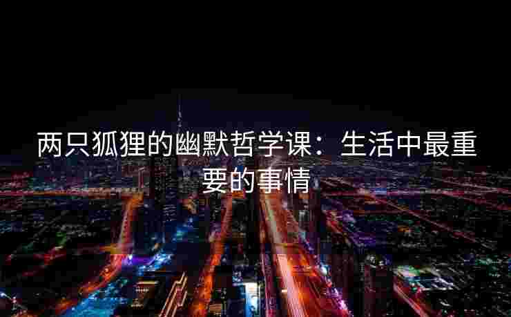 两只狐狸的幽默哲学课：生活中最重要的事情