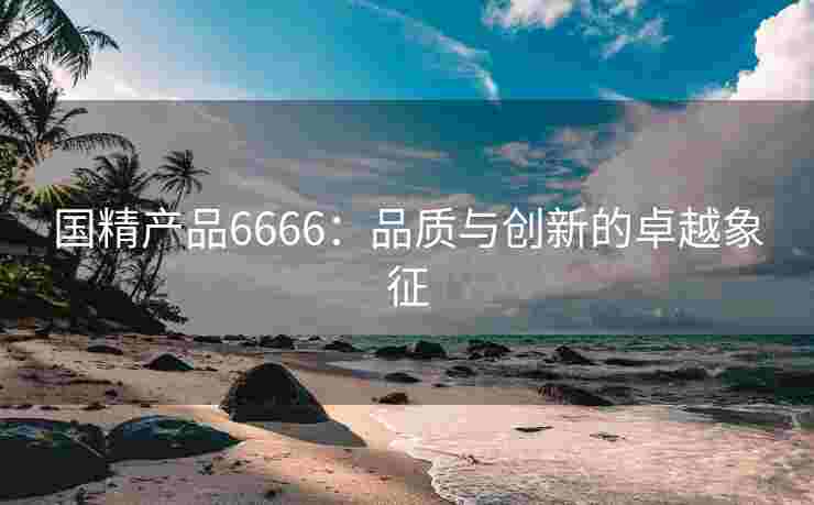 国精产品6666:品质与创新的卓越象征 国精产品6666:品质与创新的卓越象征